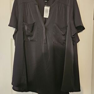 Black Short Sleeve Blouse